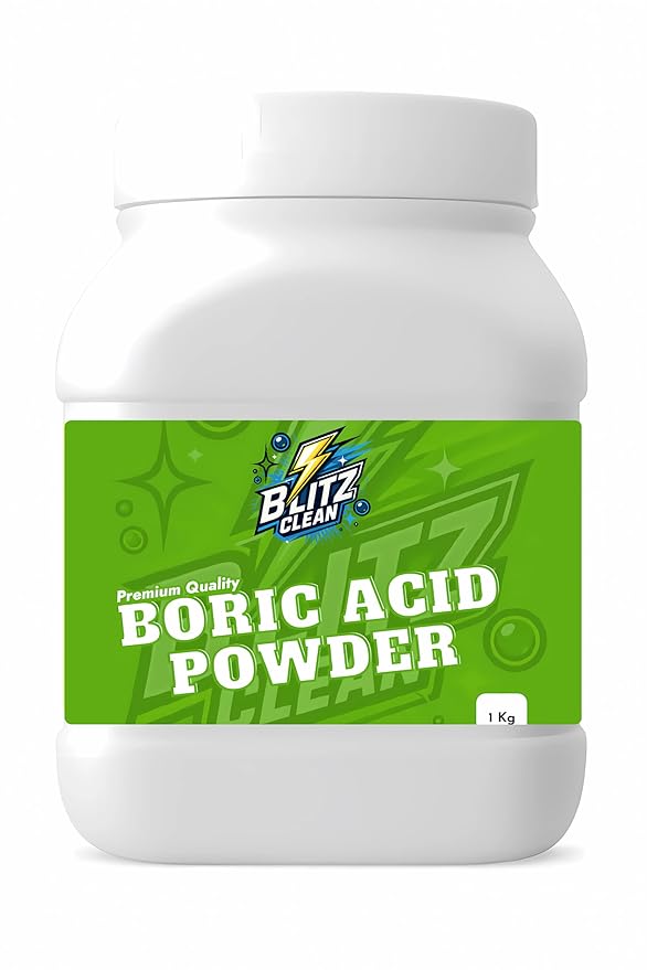 Boric Acid Powder - 1Kg | Smooth Carrom Board & Multi-Purpose Cleaner | Pure Fine Powder for Carrom, Pest Control & Household Use