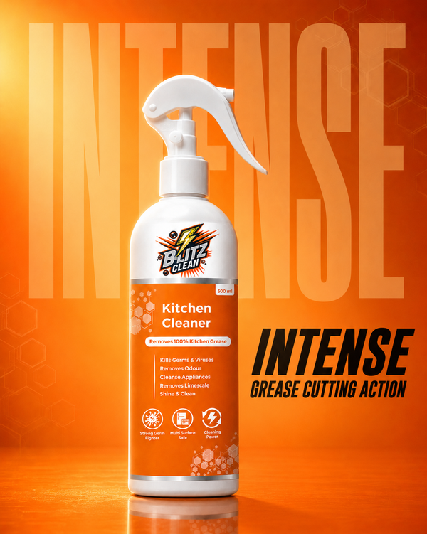 Kitchen Cleaner Spray 500 ml | Powerful Grease, Oil, Grime & Burnt-Stain Remover for Stoves, Tiles, Sinks, Countertops, Microwaves & Chimneys