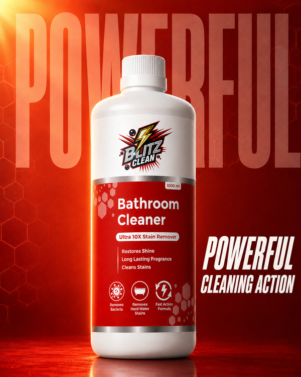 Bathroom Cleaner 1000 ml | Ultra 10X Stain Remover for Limescale, Hard-Water Marks, Soap Scum, Tiles, Floors, Sinks & Bathroom Fittings