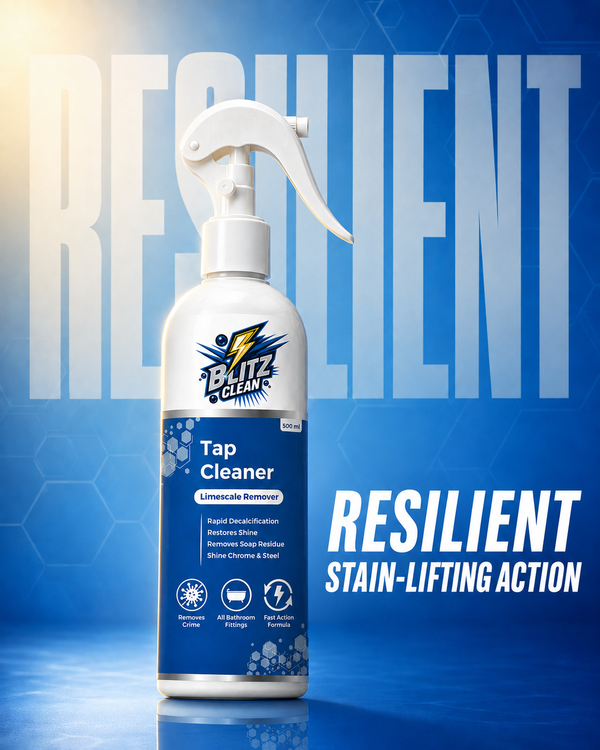Tap Cleaner Spray 500 ml | Limescale, Hard-Water Stain & Soap Residue Remover for Chrome and Stainless-Steel Fixtures