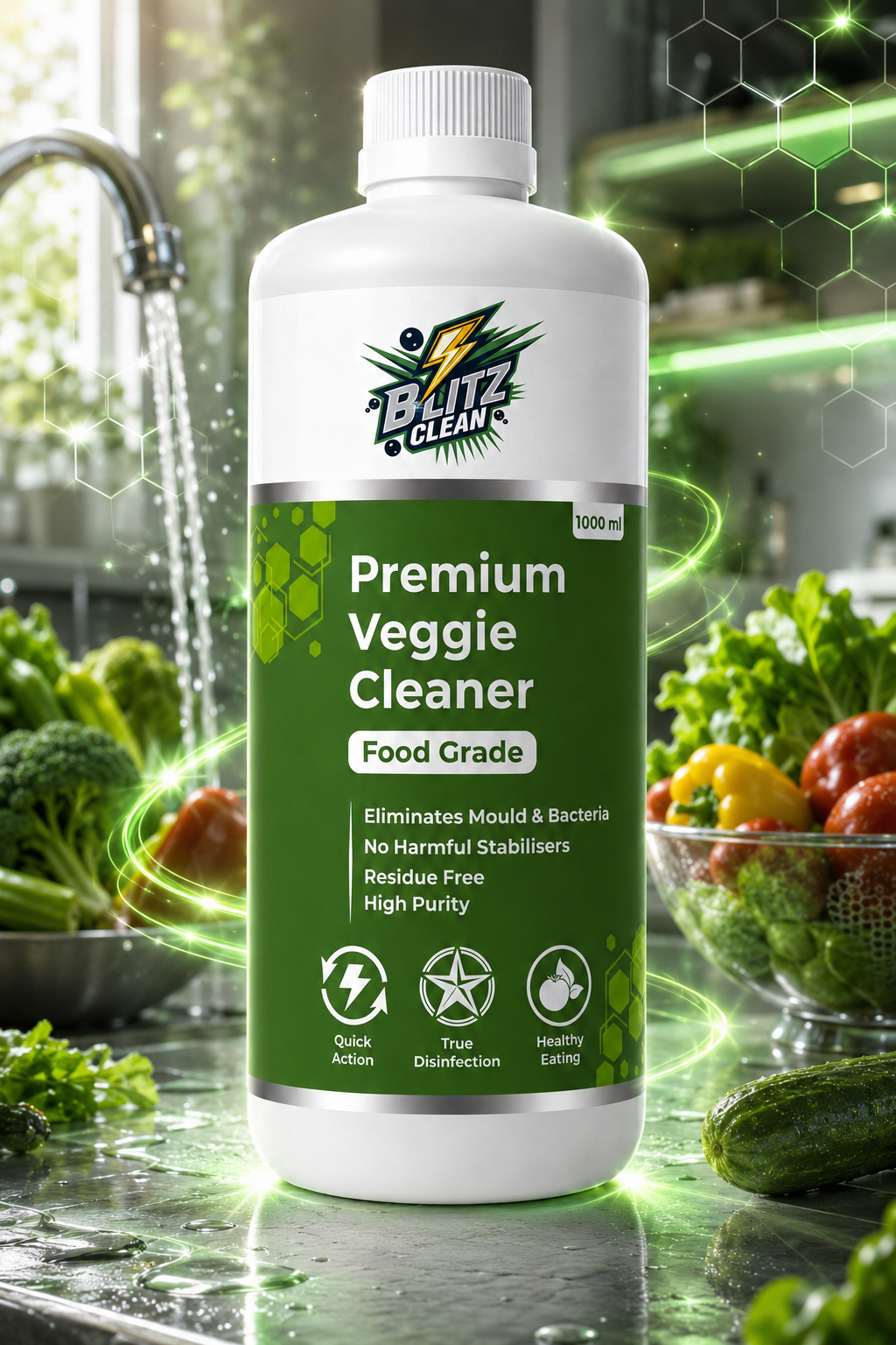 Veggie Cleaner Food Grade 1000 ml | Residue-Free Fruit & Vegetable Wash
